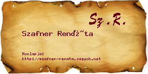 Szafner Renáta névjegykártya