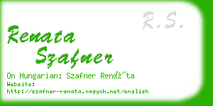 renata szafner business card